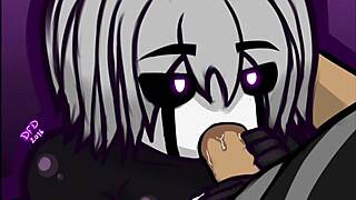 Fnaf puppet spreads legs for deep hentai penetration