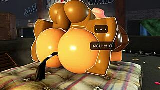 nagatoro bends for quick bbc pounding in roblox roleplay 🍑🍆