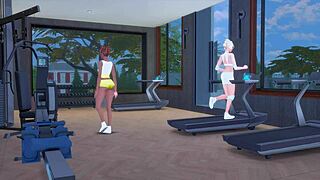 oh man lustful lesbian sluts fuckin dirty in gym... sims anime hentai sfm got me sweatin