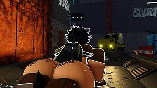 nagatoro bends for quick bbc pounding in roblox roleplay 🍑🍆