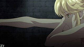 Big Tits Anime Blonde Strips Nude And Shakes Boobs!