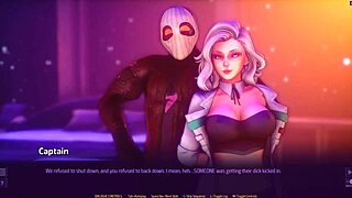 Captain slams monster cock into alien crew again in Subverse hentai game