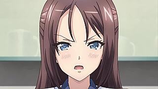 Hentai wife rides coworker cock doggystyle moaning loud