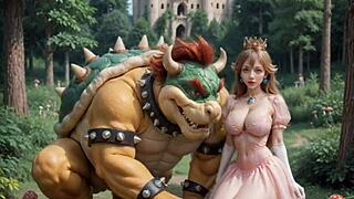 princess peach livin happy with bowser’s huge cock 🍑 ai hentai vibes!