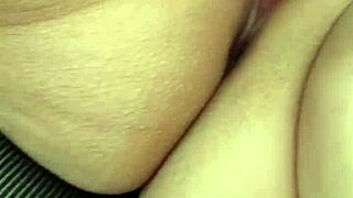 pretty lingerie flashing juicy big pussy solo toy masturbation orgasm at home!