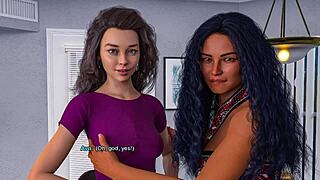 Brunette bimbo stepmom’s huge fake tits get tested in massive boobjob cum blast