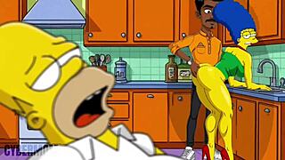 Married housewife anal fucked in kitchen. Cuckold cartoon watches.