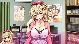 petite blonde grabs monster cock for intense handjob blowjob ending in hot facial cumshot