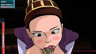 Padme Amidala Deepthroats Jar Jar Monster Cock Big Tits Blowjob Handjob Sucking Star Wars