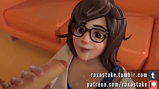 d.va's big ass takes a pounding in this 3d hentai funk hmv!