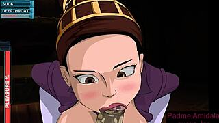 Padme Amidala Deepthroats Jar Jar Monster Cock Big Tits Blowjob Handjob Sucking Star Wars