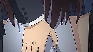 Hentai wife rides coworker cock doggystyle moaning loud