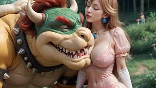 princess peach livin happy with bowser’s huge cock 🍑 ai hentai vibes!
