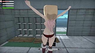 Public lingerie babe exposes ass pussy outdoor game tease