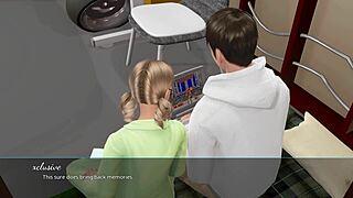 that redhead's horny kisses lead to big tits masturbation in park 3d hentai