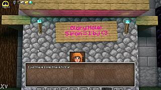 Alex delivers gloryhole blowjob in horny minecraft animation