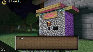 Alex delivers gloryhole blowjob in horny minecraft animation