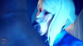 zero suit samus aran takes phazon monster cock facefuck for her birthday experiment