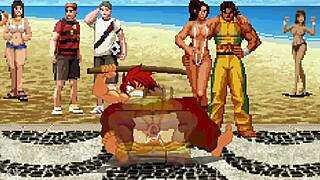 Hentai Mugen Sean Drills Beach Pussy Cowgirl Creampie Fight