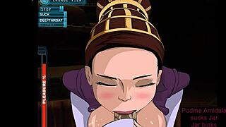 Padme Amidala Deepthroats Jar Jar Monster Cock Big Tits Blowjob Handjob Sucking Star Wars