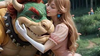 princess peach livin happy with bowser’s huge cock 🍑 ai hentai vibes!