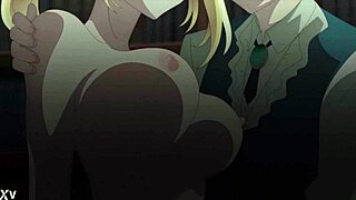 Big Tits Anime Blonde Strips Nude And Shakes Boobs!