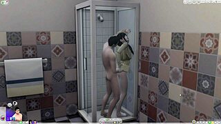 WW och JV plaskar runt innan dusch... busig badlek först