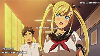 chubby blonde anime girl and friend hardcore creampie fuck