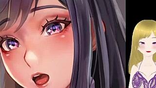 a sexy anime nurse with huge tits treats her patient right