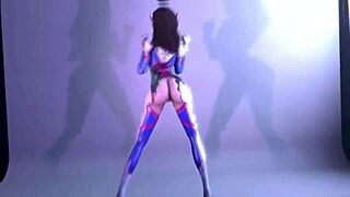 d.va bounces big ass on cock rebolando to funk beats in overwatch hmv