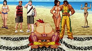 Hentai Mugen Sean Drills Beach Pussy Cowgirl Creampie Fight