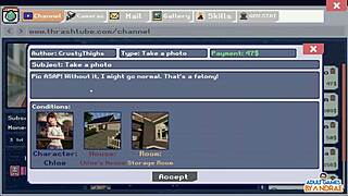 Chloe Jumps With Big Tits In Sexy Neighbour Gameplay