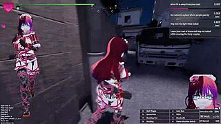 manaka flashes bdsm toys public in sfm xmax town gifting mod gameplay