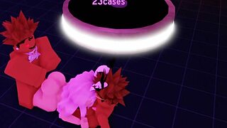 Watch this cute Roblox cumslut take two big black cocks deep in her tits and mouth!