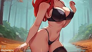 Latex Lingerie Big Boobs Hard Nipples Sexy Dance Free Hentai Game