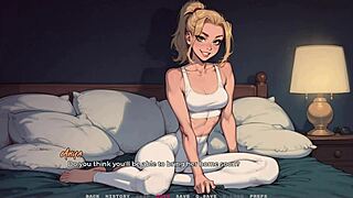 blonde step sister girlfriend shows massive ass big tits huge cock ride