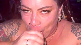 tinder milf date with big mouth begs stop throating huge cock