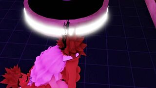 Watch this cute Roblox cumslut take two big black cocks deep in her tits and mouth!