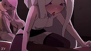 blue archive sensei threesome pussy lick creampie deepthroat