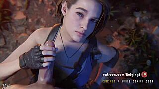 jill valentine's teasing handjob strokes