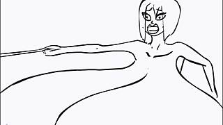 big tits body melts into smooth skin absorption fetish animation