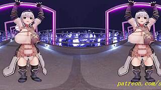 Noel sways seductively in VR180 MMD 3D Hololive dance temptation