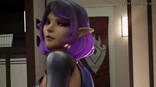 overwatch big ass ela rides white cock then black cock 3d hentai