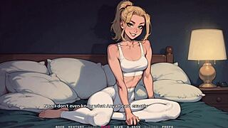 blonde step sister girlfriend shows massive ass big tits huge cock ride