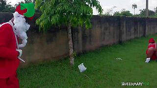 i went to the christmas party at the stadium and ended up having hardcore doggystyle sex with this curvy ebony teen's wet pussy on my big black monster cock