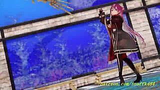 novr's mmd marine sways seductively in 3d hololive hentai dance on sailor outfit