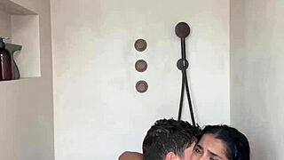wild shower romp with busty arab girlfriend yasmina khan begging for your hot finish