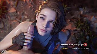 jill valentine's teasing handjob strokes