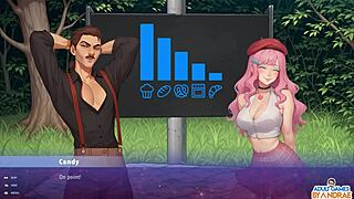 Curvy huge tits waifu joins myside patch in sexy gameplay episode one