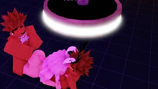 Watch this cute Roblox cumslut take two big black cocks deep in her tits and mouth!